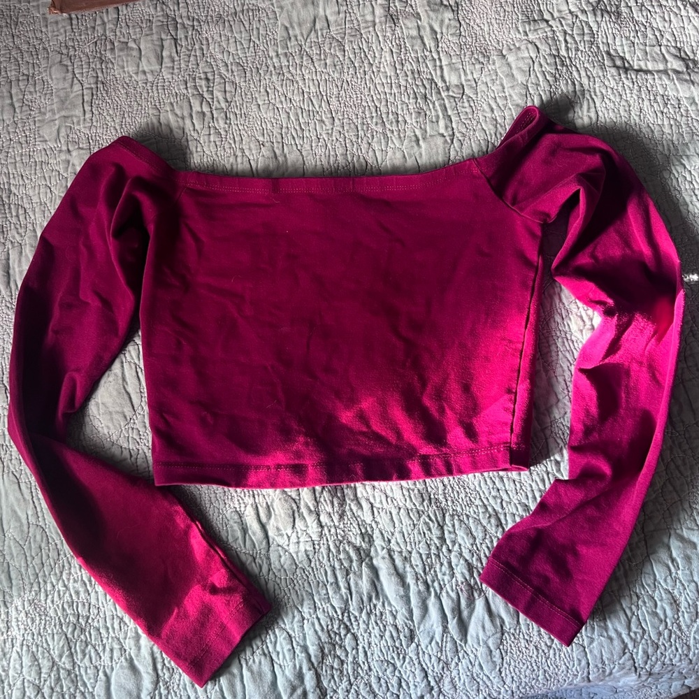 Forever 21 Off the Shoulder Crop Shirt